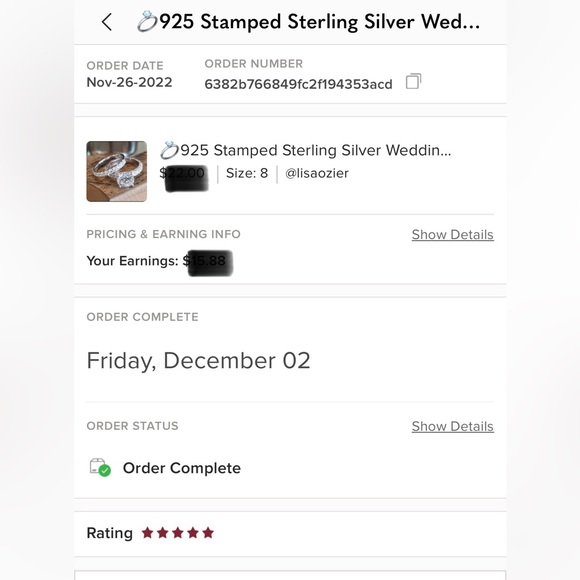 💍925 Stamped Sterling Silver Wedding Ring Band Set💍 - Picture 6 of 6